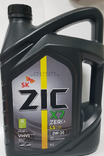 (사은품증정)ZIC X7 ZERO 지크 제로30 0W30 C2 6L